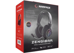Rampage Zengibar PC Gaming Headset RGB USB 7.1 Virtual Surround - RM-K44