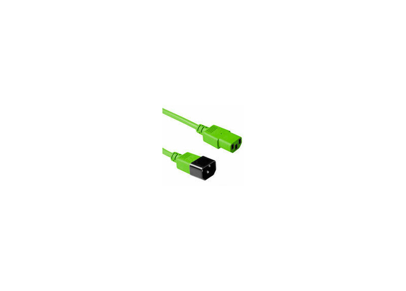 ACT Netsnoer C13 - C14 groen 0,3 m