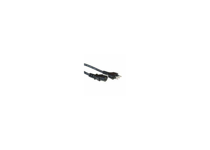 ACT Netsnoer Italiaanse connector - C13 zwart 1,8 m