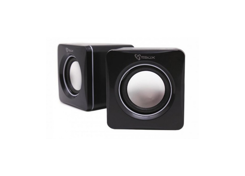 Sbox SP-02 USB speakers zwart/zilver