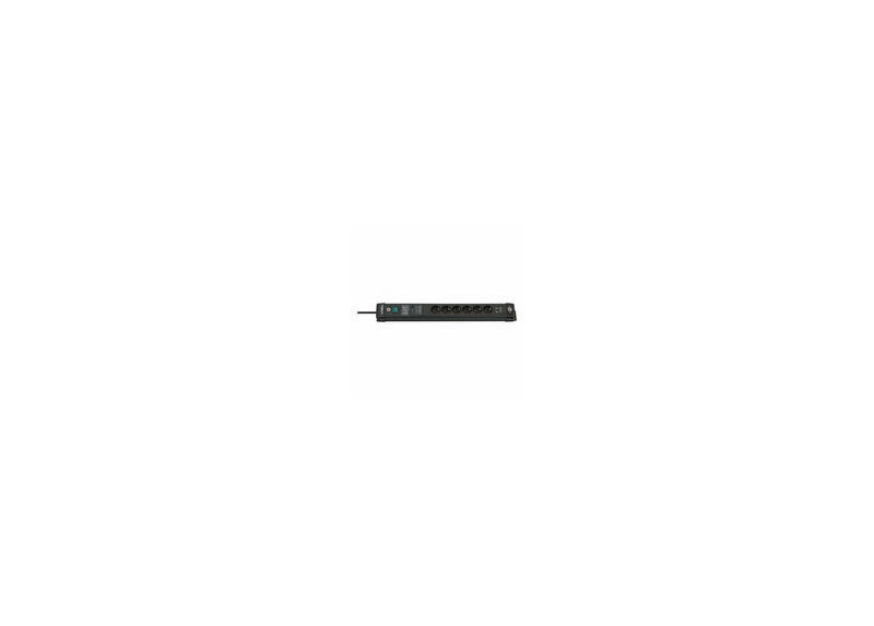 Brennenstuhl Premium-Line, stekkerdoos met USB poorten, 6 sockets, 3m, zwart, met schakelaar en overspanningsbeveiliging