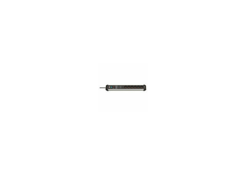 Brennenstuhl Premium Protect-Line stekkerdoos, 8 sockets, 3m, zilver/zwart, met schakelaar en overspanningsbeveiliging