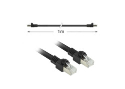ACT Zwart 1 meter S/FTP CAT7 PUR flex patchkabel snagless met RJ45 connectoren (CAT6A compliant)