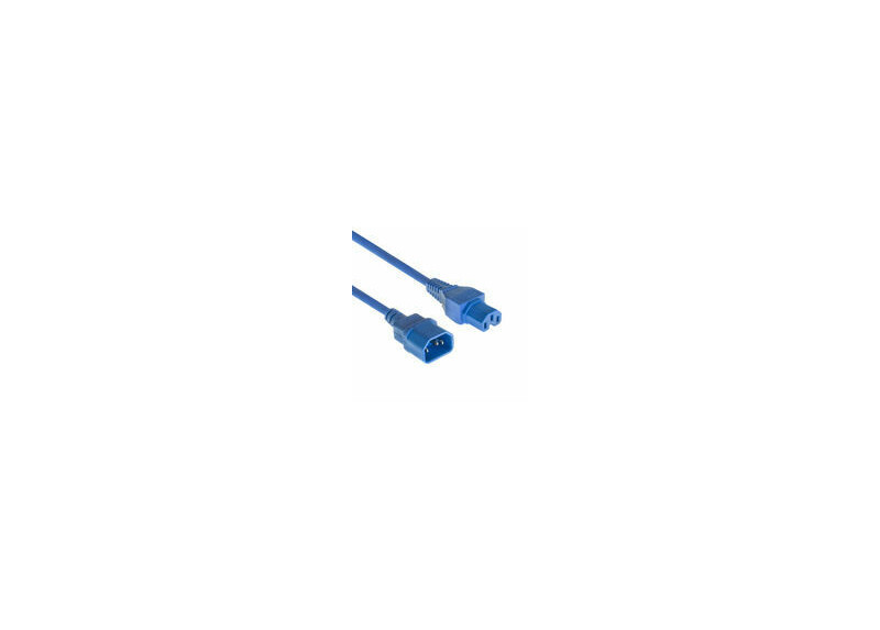 ACT Netsnoer C14 - C15 blauw 0,6 m