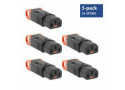 ACT C13 IEC Lock+ herbedraadbaar connector zwart, PA130100BK, 5-Pack