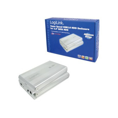3.5" LogiLink Enclosure USB3.0 / SATA / Zilver